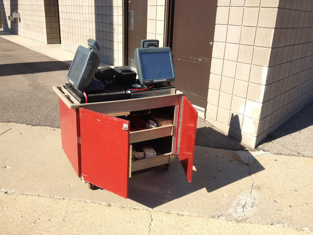 Concessions Cart with MICROS equipment